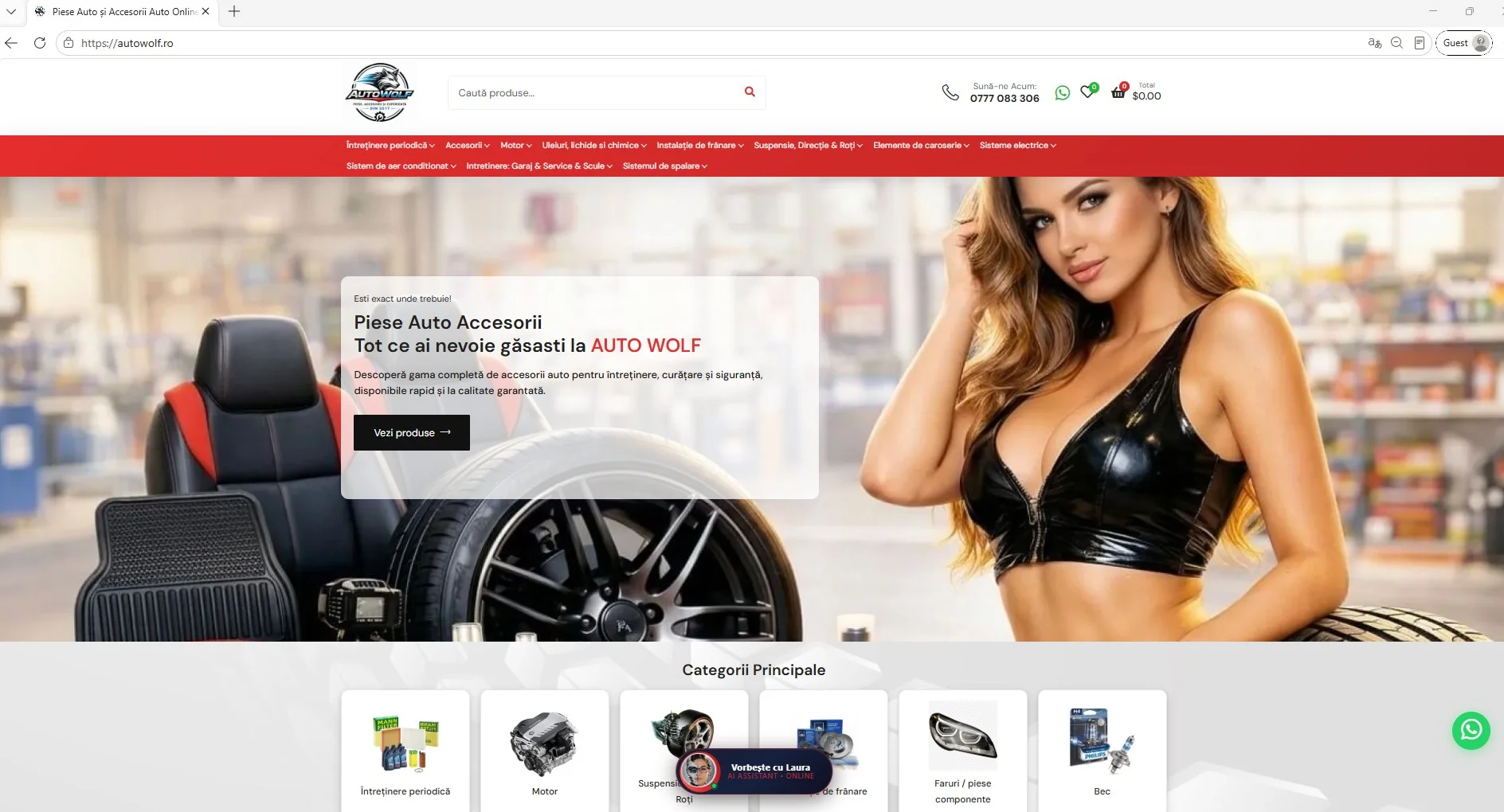 AutoWolf.ro - E-Commerce Piese Auto în Laravel cu Integrări API Custom