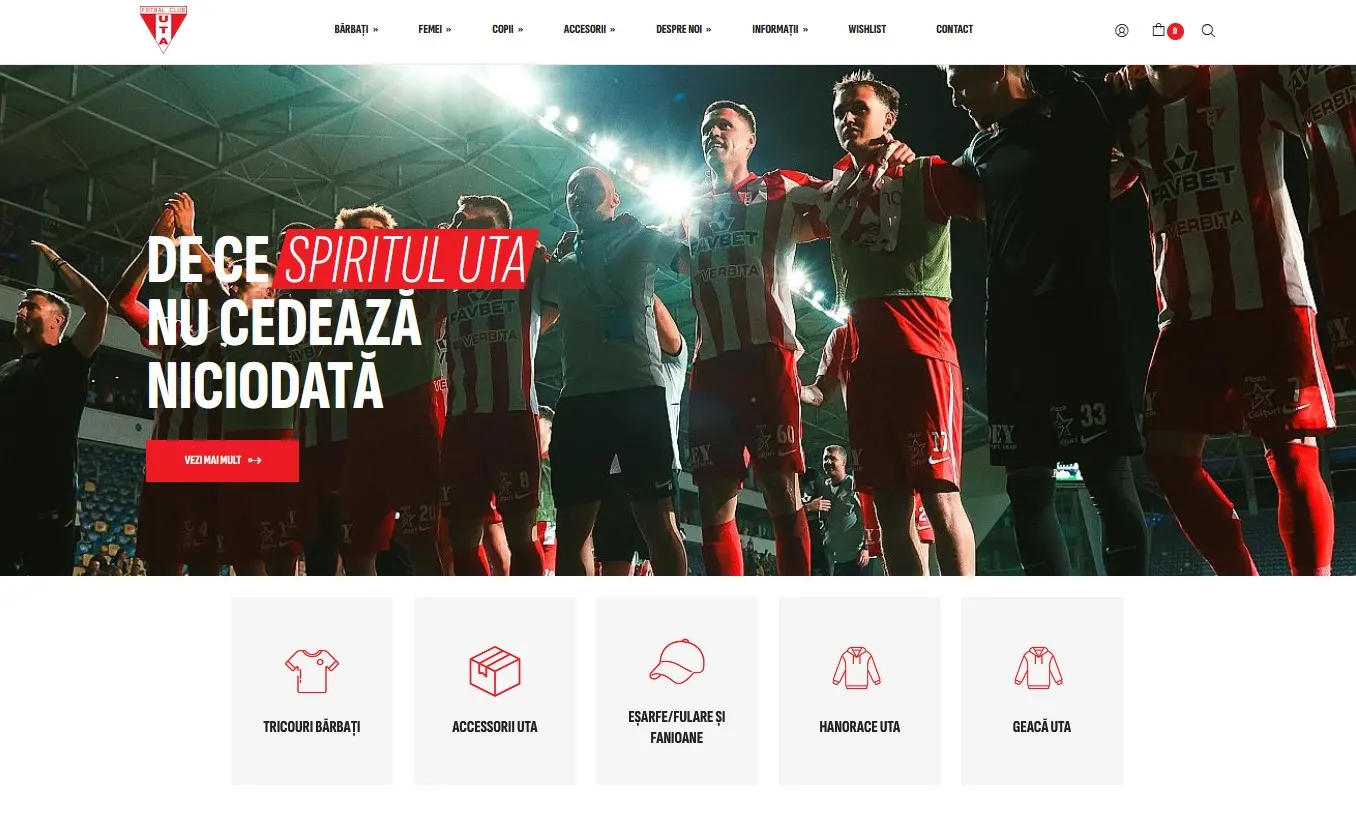 UTA-Shop.ro - Official UTA Arad Fan Store & Brand SEO Optimization